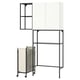 ENHET Mueble, gris oscuro/blanco, 120x32x204 cm