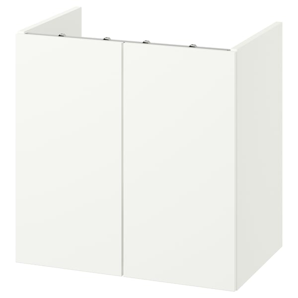 ENHET Mueble para lavamanos con puertas, blanco, 60x42x60 cm