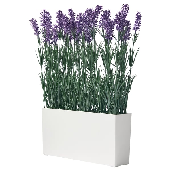 FEJKA Planta artificial con matera, Interior / exterior Lavanda