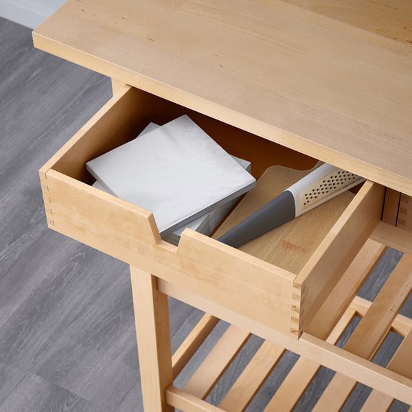 FÖRHÖJA Carrito, abedul, 100x43 cm