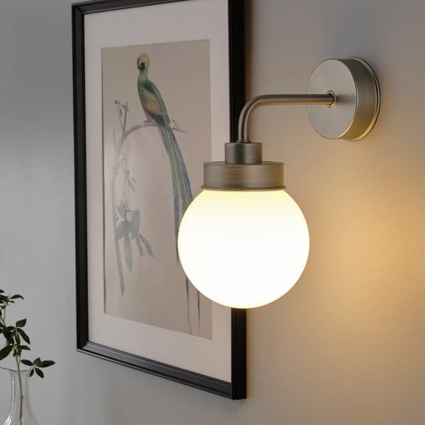 FRIHULT Lámpara de pared, acero inoxidable