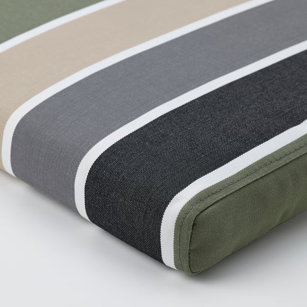 FRÖSÖN Funda cojín asiento de exterior, exterior/multicolor a rayas, 44x44 cm