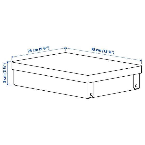 GÄRDESGÅRD Caja con tapa, beige, 25x35x8 cm