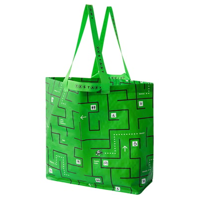 GÖTEHULT Bolsa para compras, con diseños, 45x18x45 cmx36 l