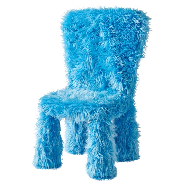 GREJSIMOJS Forro para silla infantil, cuero artificial/azul