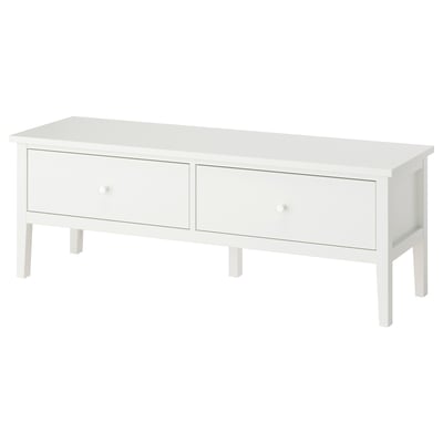GULLABERG Banco con cajón, blanco, 148x43x52 cm