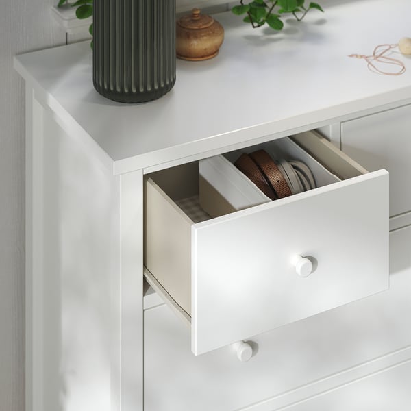 GULLABERG Cómoda de 8 cajones, blanco, 168x48x100 cm