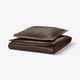 HAMPFLOCKEL Funda de plumón y funda almohada, café, 150x200/50x60 cm