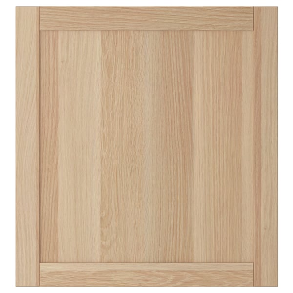 HANVIKEN Puerta, Efecto roble tinte blanco, 60x64 cm