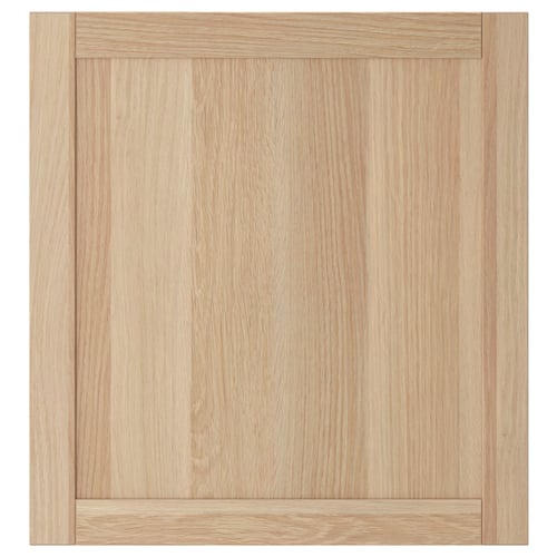 HANVIKEN Puerta, Efecto roble tinte blanco, 60x64 cm