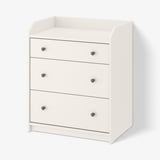 HAUGA Cómoda de 3 cajones, blanco, 70x46x84 cm