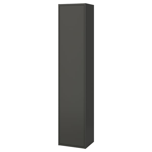 HAVBÄCK Mueble alto con puerta, gris oscuro, 40x35x195 cm