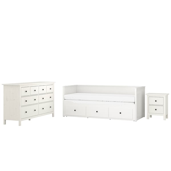 HEMNES Muebles dormitorio j3, tinte blanco, 80x200 cm