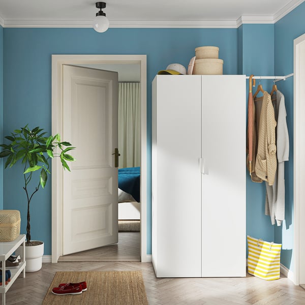 HJÄLPA Barra de clóset ajustable, blanco, 30-47 cm