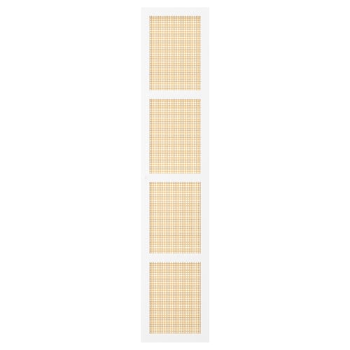 HÖGADAL Puerta, blanco/bambú tejido, 40x192 cm
