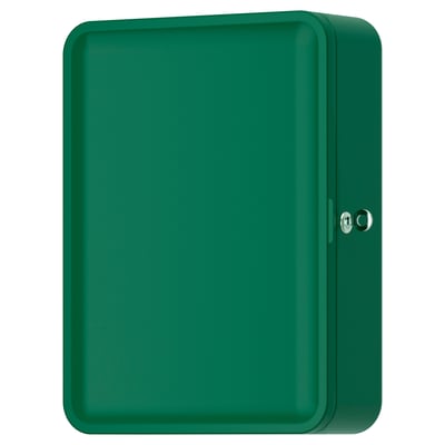 HUSBYÅN Armario de pared, verde oscuro, 28x11x37.5 cm