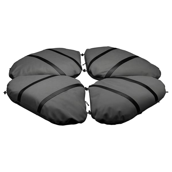 IGGÖN Saco de arena para base de parasol, gris oscuro