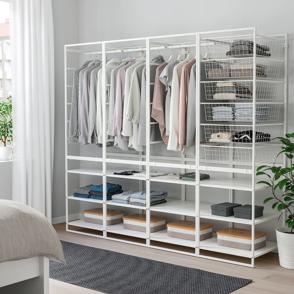 JONAXEL Combinación de clóset, blanco, 198x51x173 cm