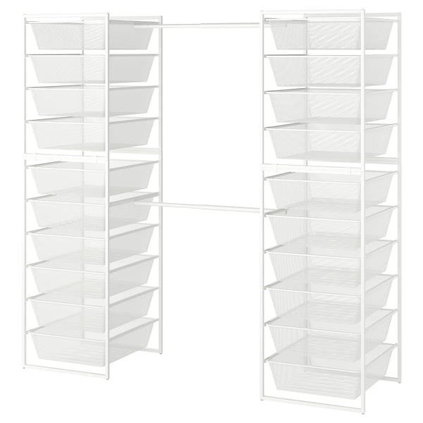 JONAXEL Combinación de clóset, blanco, 142-178x51x173 cm