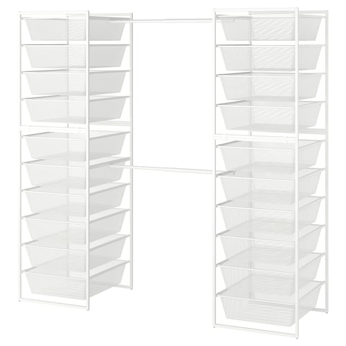 JONAXEL Combinación de clóset, blanco, 142-178x51x173 cm