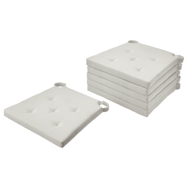 JUSTINA Cojín para silla, beige, 42/35x40x4 cm