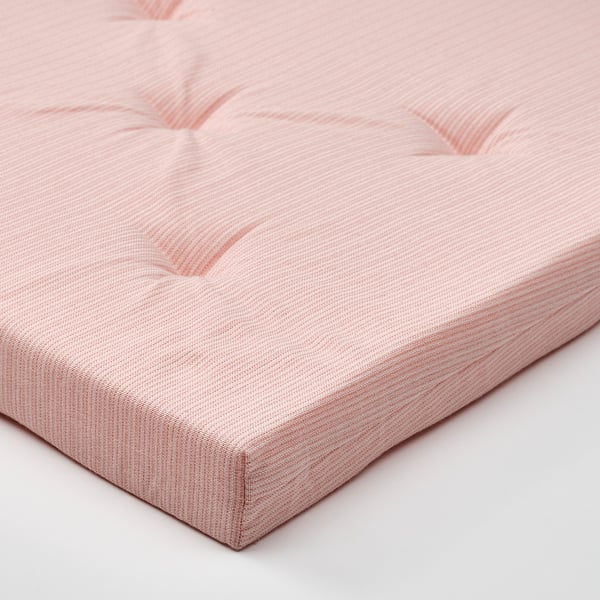 JUSTINA Cojín para silla, rosado con blanco, 42/35x40x4 cm