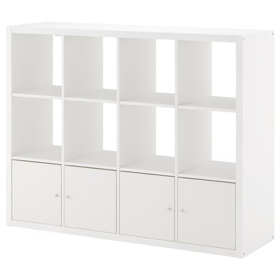 KALLAX Estantería con accesorios, blanco, 147x112 cm