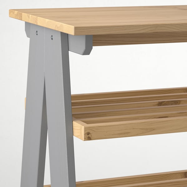 KALLSÖ Banco zapatero, gris, 80x38x56 cm