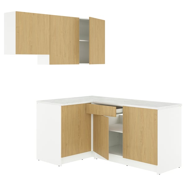 KNOXHULT Cocina de esquina, Efecto roble