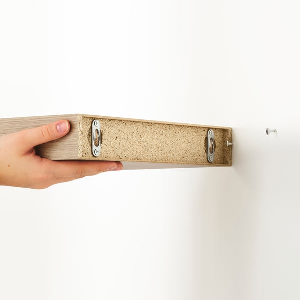 LACK Repisa de pared, Efecto roble tinte blanco, 30x26 cm