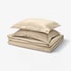 LÄKEVÄNDEROT Funda plumón con 2 fundas almohada, beige, 240x220/50x60 cm