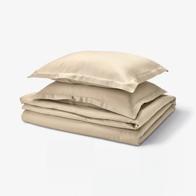 LÄKEVÄNDEROT Funda plumón con 2 fundas almohada, beige, 240x220/50x60 cm