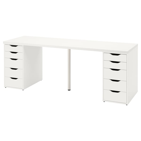 LAGKAPTEN / ALEX Escritorio, blanco, 200x60 cm