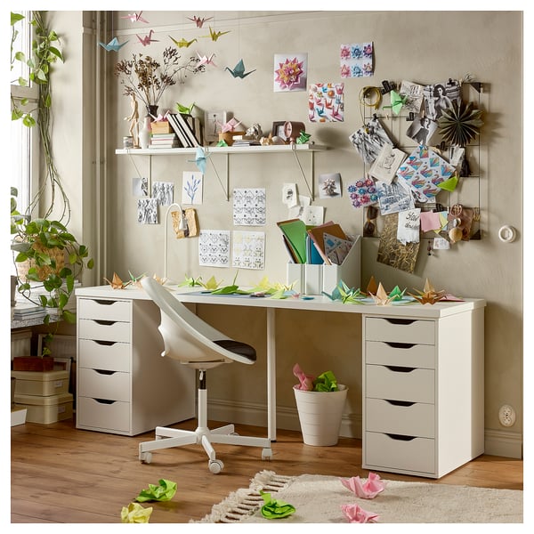 LAGKAPTEN Superficie, blanco, 200x60 cm