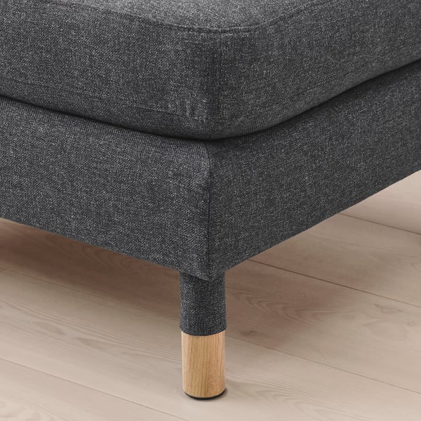 LANDSKRONA Apoyapies, Gunnared gris oscuro con madera