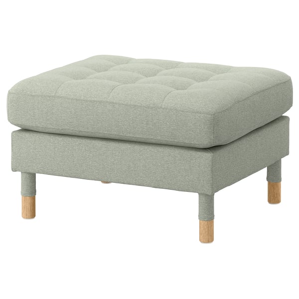 LANDSKRONA Apoyapies, Gunnared verde claro con madera