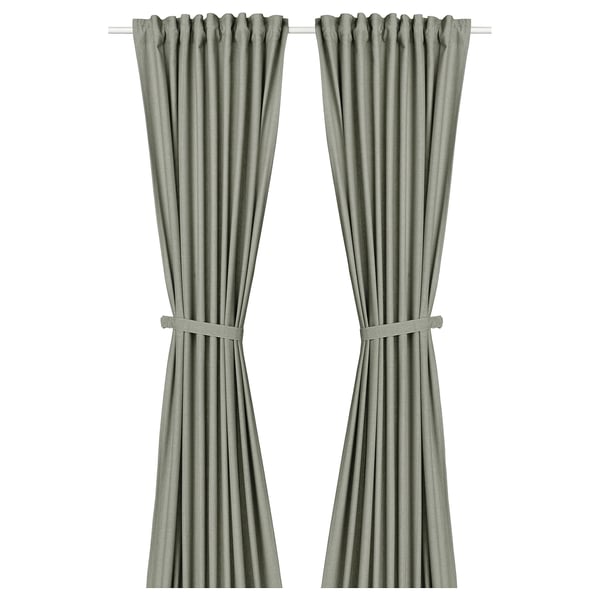 LENDA Cortinas con abrazadera, 1 par