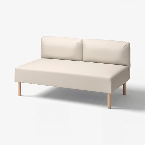 LILLEHEM Módulo 2 puestos, Vissle/beige Madera