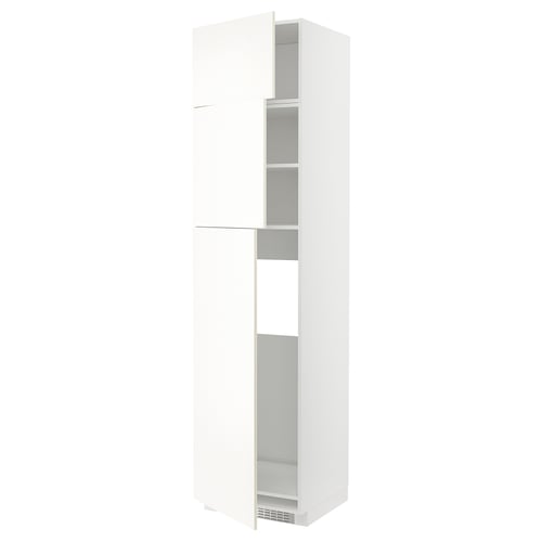 METOD Aanevera+3pt, blanco/Vallstena blanco, 60x60x240 cm