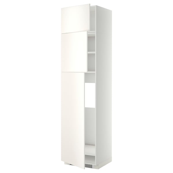 METOD Aanevera+3pt, blanco/Veddinge blanco, 60x60x240 cm