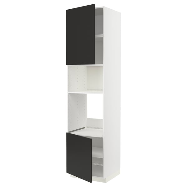 METOD, blanco/Nickebo Antracita mate, 60x60x240 cm