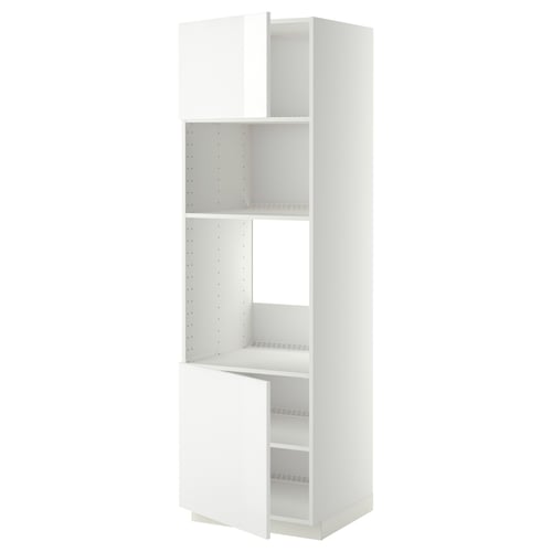 METOD, blanco/Ringhult blanco, 60x60x200 cm