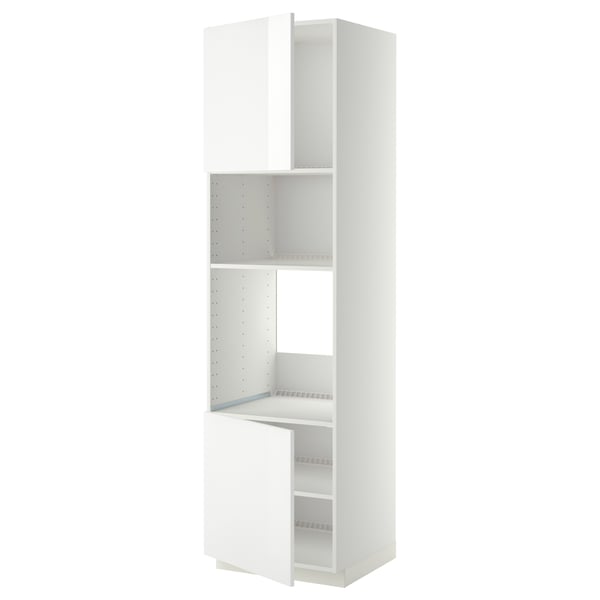 METOD, blanco/Ringhult blanco, 60x60x220 cm