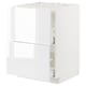 METOD / MAXIMERA Mueble para estufa, con cajones, blanco/Ringhult blanco, 60x60 cm