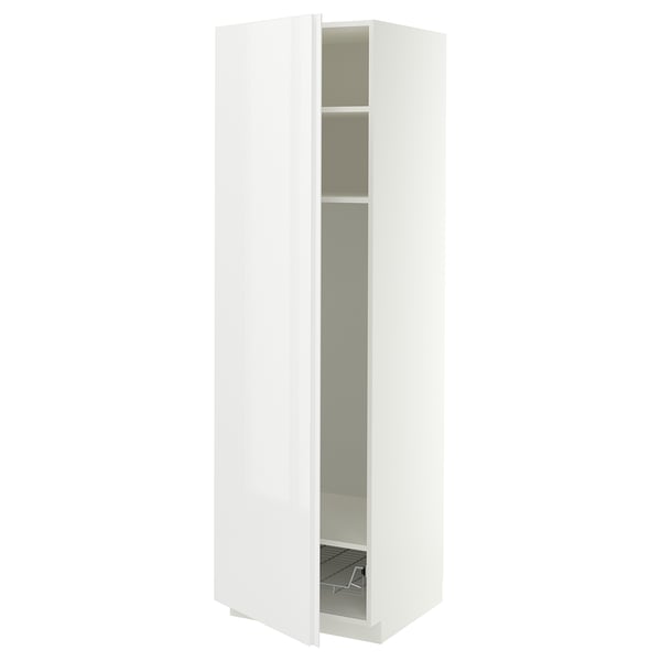 METOD Mueble alto + entrepaño y canastas