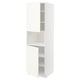 METOD Mueble alto microondas, 2 puertas, blanco/Vallstena blanco, 60x60x200 cm