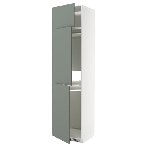 METOD Mueble alto para nevera, 3 puertas
