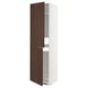 METOD Mueble alto para nevera, blanco/Sinarp café, 60x60x220 cm