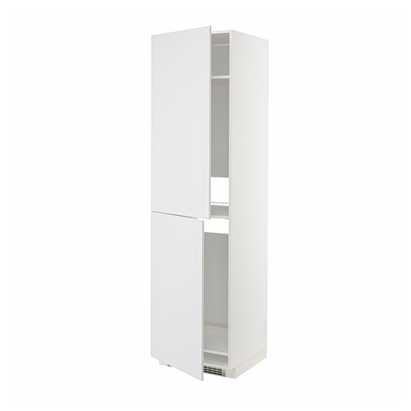 METOD Mueble alto para nevera, blanco/Stensund blanco, 60x60x220 cm