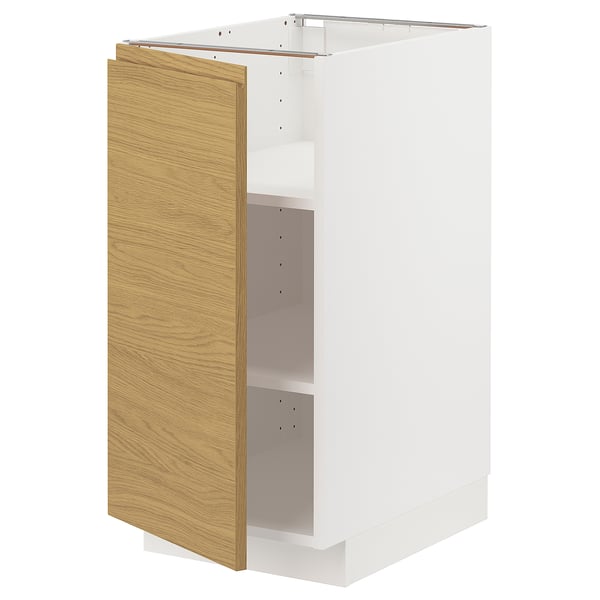 METOD Mueble inferior con entrepaños, blanco/Voxtorp Efecto roble, 40x60 cm